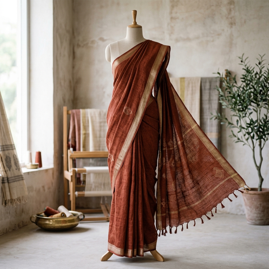 Linen Saree